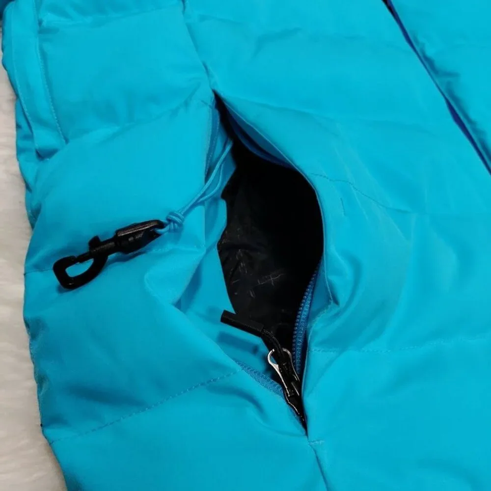 Karbon Sportswear Blue Insulated Hooded Warm Winter Ski Coat Jacket Men's XL - Picture 10 of 16